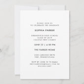 3枚の写真 | モダンなタイポグラフィーの卒業パーティー 招待状 (裏面)