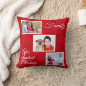 3枚の写真-人生最大の祝福-家族の愛 クッション (ブランケット)