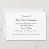 3枚の写真 大学卒業のお祝いカード カード (裏面)