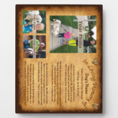 3枚の写真、文字犬の記念碑と詩 フォトプラーク (正面)