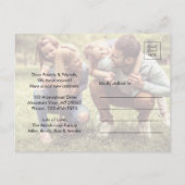 3枚の写真 – 新築ホーム、住所の変更 案内ポストカード (裏面)