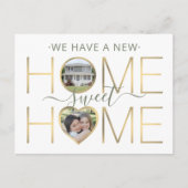 3枚の写真 – 新築ホーム、住所の変更 案内ポストカード (正面)