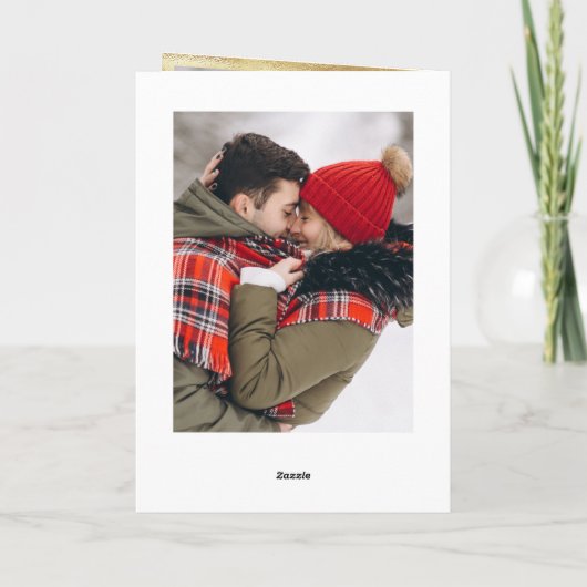 3枚の写真(金モダンのクリスマス) シーズンカード (裏面)