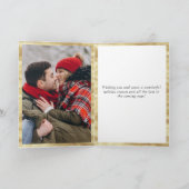 3枚の写真(金モダンのクリスマス) シーズンカード (内部)