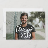 3枚の写真(2+1)スクリプトの卒業サンキューカード サンキューカード (裏面)