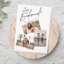 3枚の写真Bridesmaid Proposal Cardテンプレート