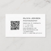 3枚の写真QRコード生まれたばかりのベビー 名刺 (裏面)