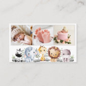 3枚の写真QRコード生まれたばかりのベビー 名刺 (正面)