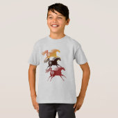 3枚の古代馬のワイシャツ Tシャツ (正面フル)