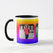 3枚の家族の写真を作成 マグカップ (左)