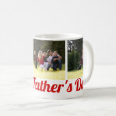 3枚の家族写真父の日の写真コラージュ コーヒーマグカップ (正面右)