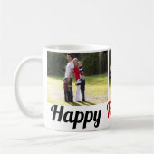 3枚の家族写真父の日の写真コラージュ コーヒーマグカップ (左)