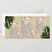 3枚の画像クリスマスフォトカード シーズンカード (正面/裏面)