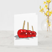 3枚の砂糖漬けのリンゴのノートカード カード (黄色い花)