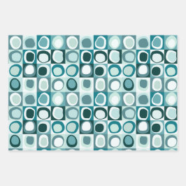 3枚の紙パターンのラッピング抽象芸術セット ラッピングペーパーシート