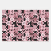 3枚の紙パターンのラッピング抽象芸術セット ラッピングペーパーシート (正面3)