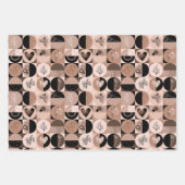 3枚の紙パターンのラッピング抽象芸術セット ラッピングペーパーシート (正面2)