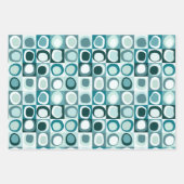 3枚の紙パターンのラッピング抽象芸術セット ラッピングペーパーシート (正面)