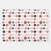 3枚の紙パターンのラッピング抽象芸術セット ラッピングペーパーシート (正面2)