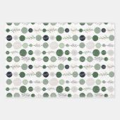 3枚の紙パターンのラッピング抽象芸術セット ラッピングペーパーシート (正面)