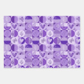 3枚の紙パターンのラッピング抽象芸術セット ラッピングペーパーシート (正面3)