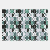 3枚の紙パターンのラッピング抽象芸術セット ラッピングペーパーシート (正面3)