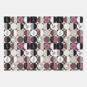 3枚の紙パターンのラッピング抽象芸術セット ラッピングペーパーシート (正面2)