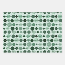 3枚の紙パターンのラッピング抽象芸術セット ラッピングペーパーシート