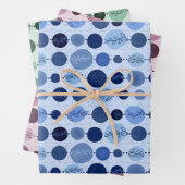 3枚の紙パターンのラッピング抽象芸術セット ラッピングペーパーシート (インサイチュ)