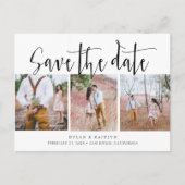 3枚の素朴写真をスクリプトに書き込む日付はがきを保存 案内ポストカード (正面)