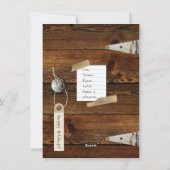 3枚の素朴写真コラージュのクリパーソナライズされたスマス シーズンカード (裏面)