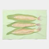 3枚の耳のトウモロコシの台所タオルを絵を描くこと キッチンタオル (横)