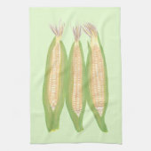 3枚の耳のトウモロコシの台所タオルを絵を描くこと キッチンタオル (縦)