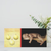 3枚の金ゴールドクリスマスオーナメント（Starsラックカード付き） (スタンド正面)