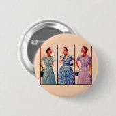 3枚の1953枚の服-ヴィンテージの衣類 缶バッジ (正面&裏面)