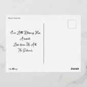 3枚エレガントのフォトフォイル生誕発表葉書 箔シーズンポストカード (裏面)