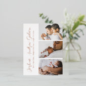 3枚エレガントのフォトフォイル生誕発表葉書 箔シーズンポストカード (立ち正面)