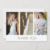 3枚エレガントの写真が結婚ありがとう サンキューカード (正面)