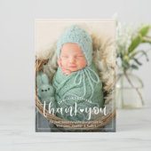 3枚エレガント写真ありがとうお誕生発表 シーズンカード (スタンド正面)