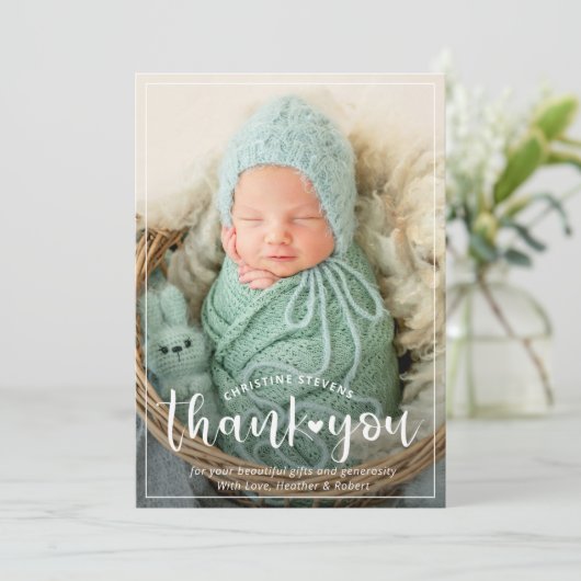 3枚エレガント写真ありがとうお誕生発表 シーズンカード (スタンド正面)