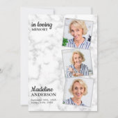 3枚エレガント写真お祝い記念生命 招待状 (正面)