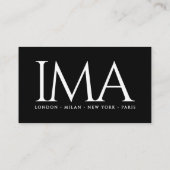 3枚エレガント写真Triptych Model Agency 名刺 (裏面)