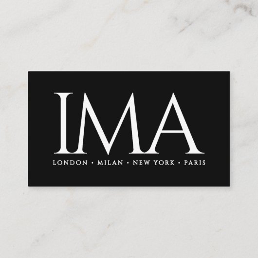 3枚エレガント写真Triptych Model Agency 名刺 (裏面)