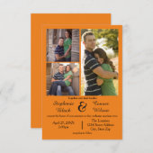 3枚オレンジ – 3 x 5結婚式招待状 招待状 (正面/裏面)