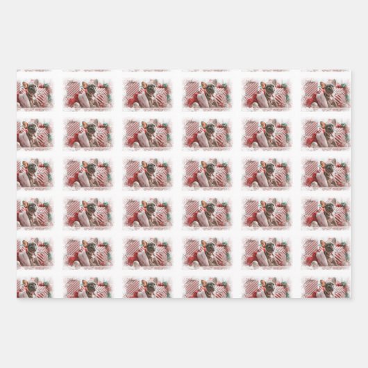 3枚カスタムのフォトラッピング紙 ラッピングペーパーシート (正面3)