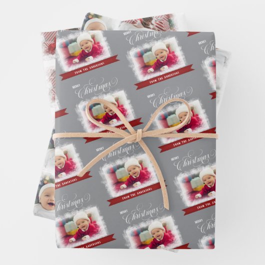 3枚カスタムのフォトラッピング紙 ラッピングペーパーシート (インサイチュ)