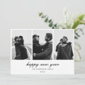 3枚カスタムの写真happy new year シーズンカード (スタンド正面)