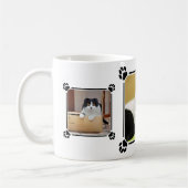 3枚カスタムの猫の写真と前刷り コーヒーマグカップ (左)