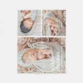 3枚シンプルのフォトブランケットのパーソナライズされたギャラリー フリースブランケット (正面)