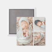 3枚シンプルのフォトマグネットパーソナライズされたの格子 マグネット (正面/裏面)